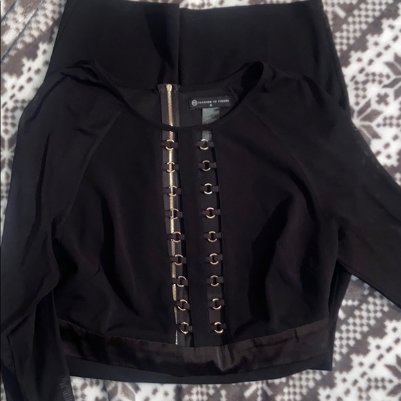 FTF Sheer Longsleeved Black Sexy Dress - Picture 4 of 7